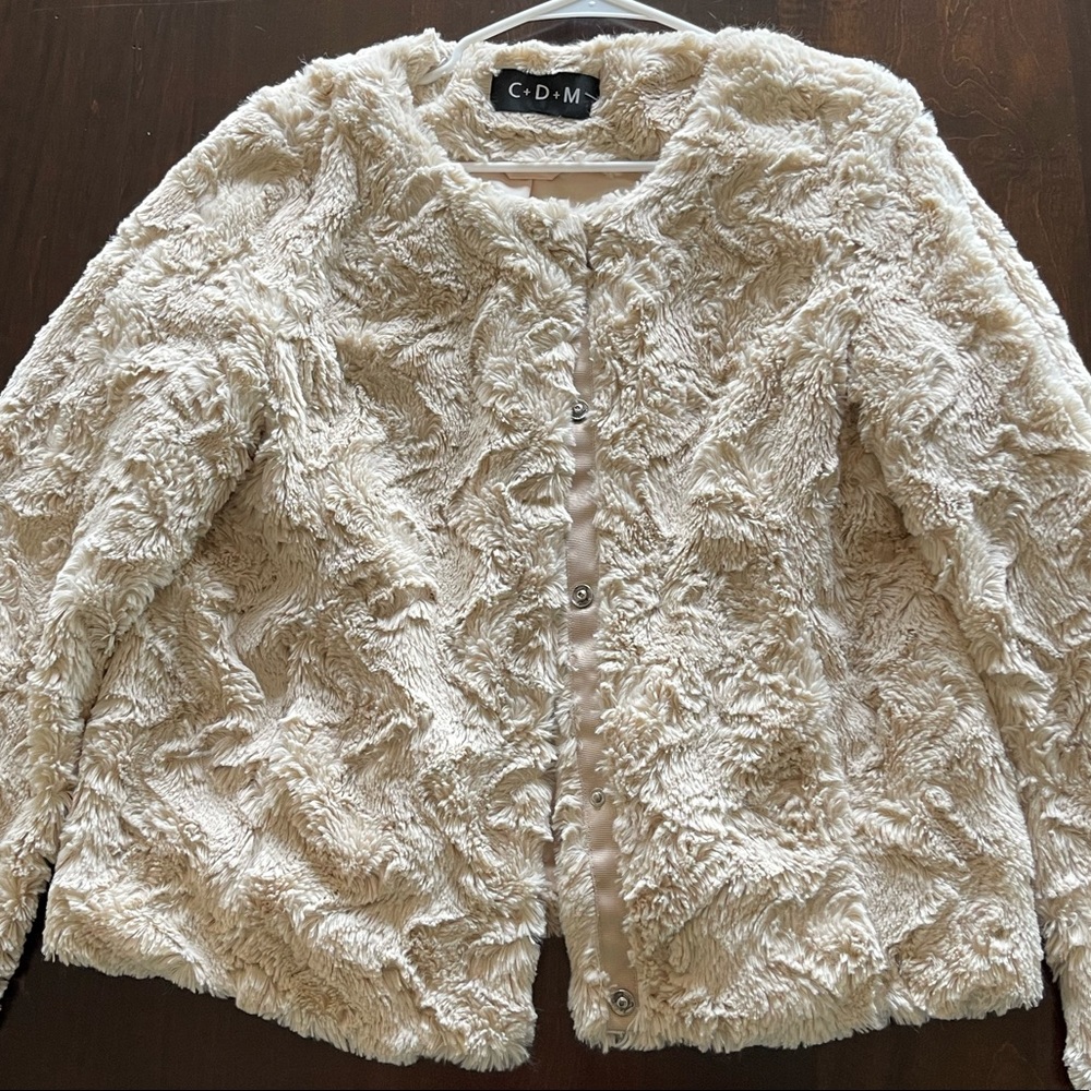 C+D+M feaux fur jacket